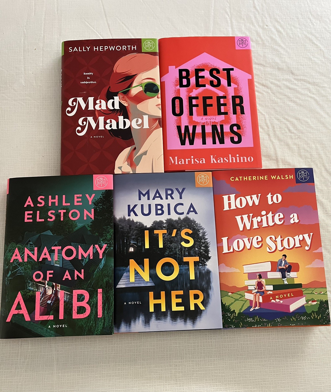 BOTM Lot x 5 Hardcover Like New, Mad Mabel, It’s Not Her, Anatomy of an Alibi