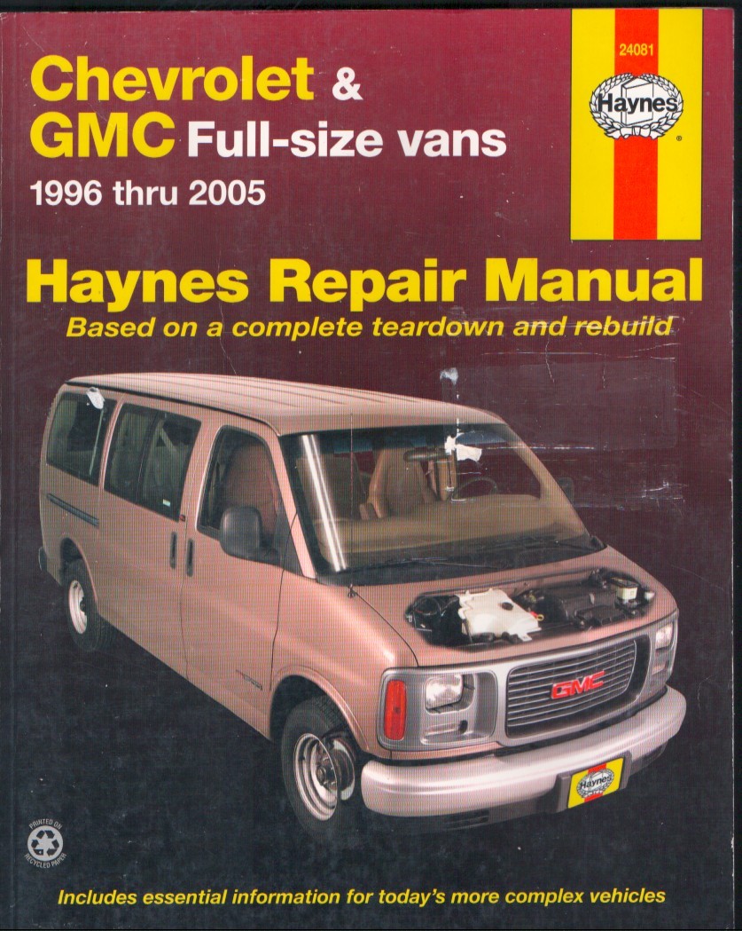Haynes Repair Manual Chevrolet GMC Full-size Vans 1996-2005 MN3079