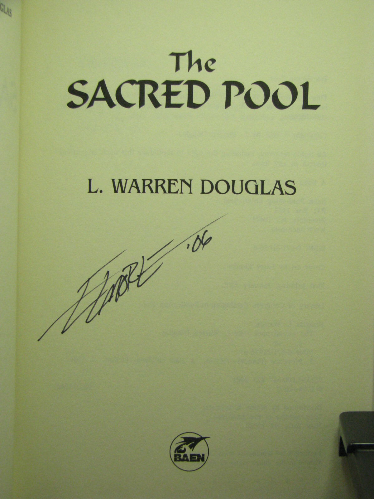 1st,signed by artist,Sorceress’s Tale 1:The Sacred Pool by L Warren Douglas(2001