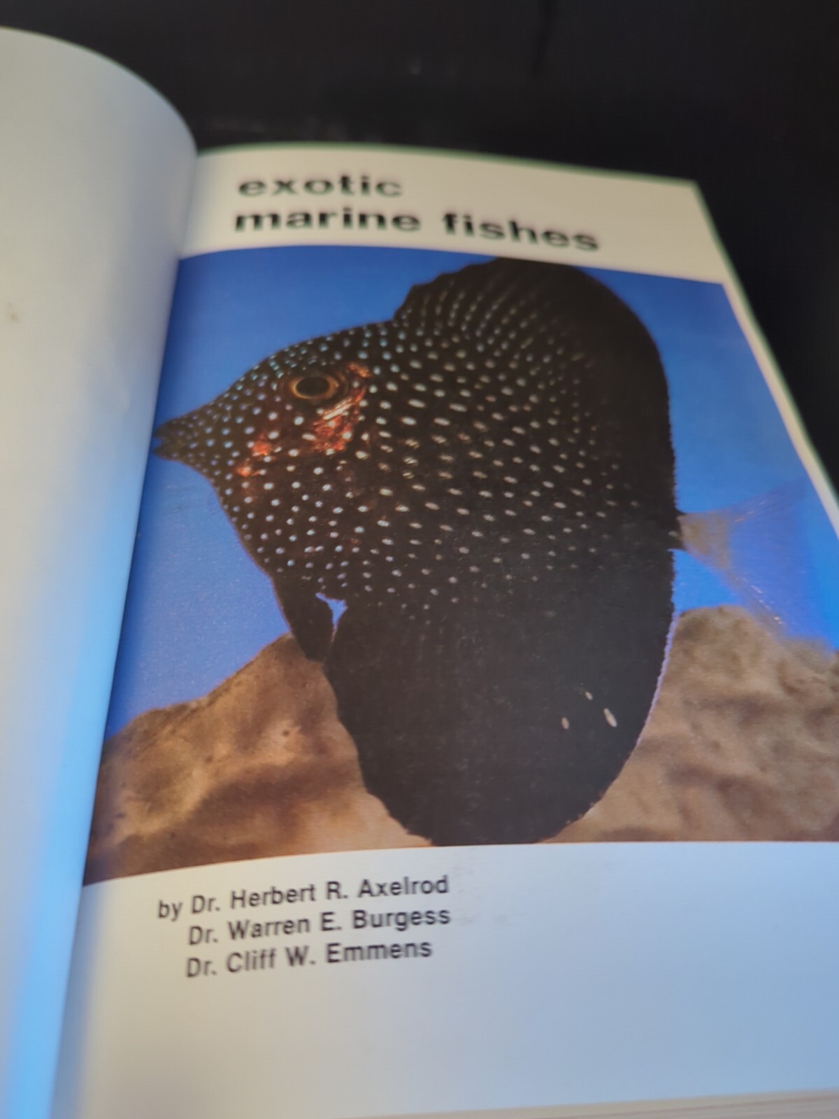 EXOTIC MARINE FISHES by AXELROD & EMMENS 1988. hardbound, 608 pages