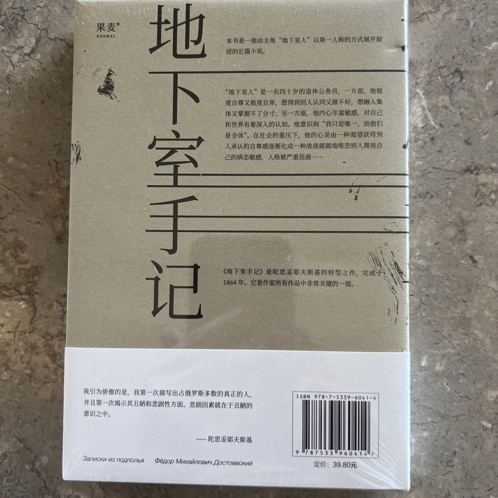 Notes from Underground Chinese Edition Hardcover Sealed