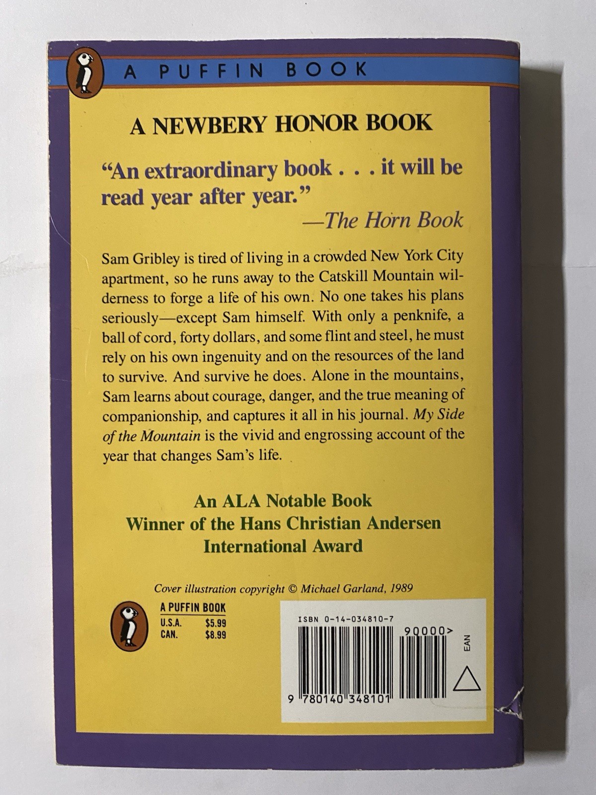 My Side Of The Mountain: Paperback Book By Jean George
