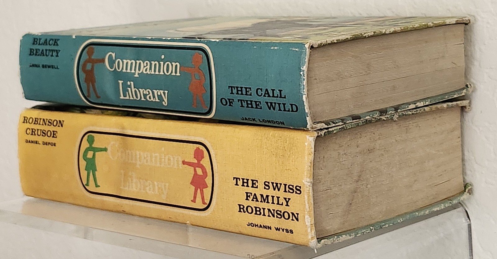 2 Vintage 1960’s Companion Library 2-in-1 Book Hard Back Children’s Classics LOT