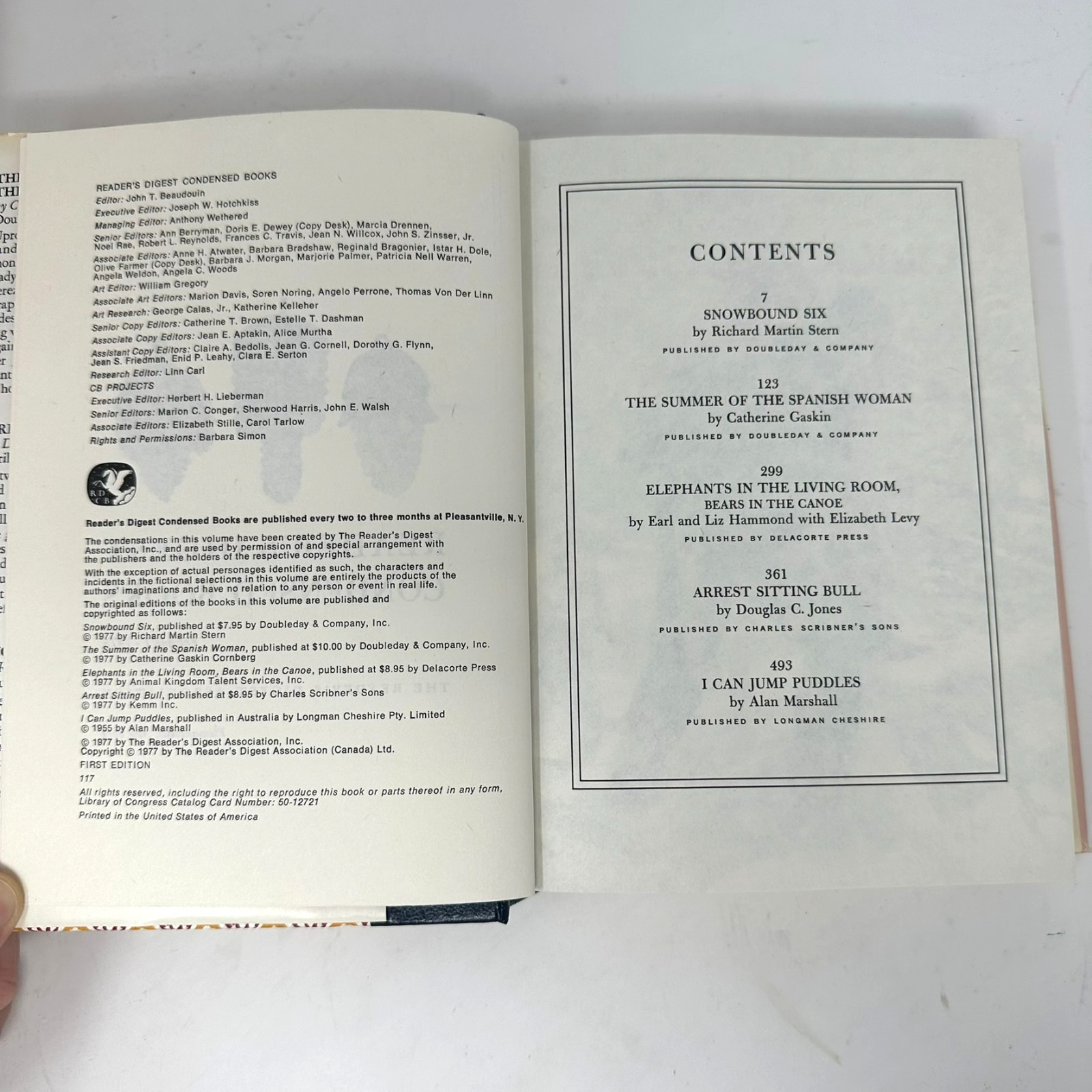 1978 Reader’s Digest Condensed Books | Complete With Dust Jackets | Vol. 1-5