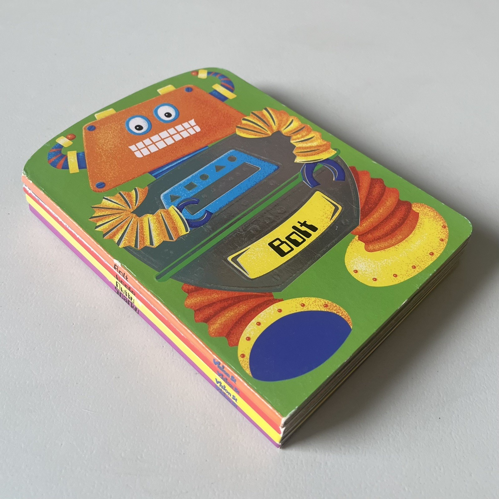 Bolt Jiggle Nutty & Sparky Robots Board Books 2012 Vision St Set of 4