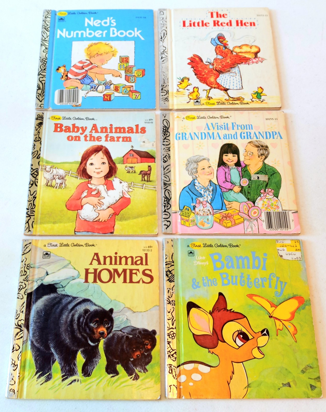 Lot of 15 VINTAGE 80s My First Little Golden Books Teacher Library Pediatrics