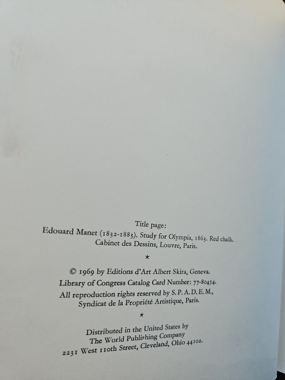 Impressionist Drawings From Manet To Renoir by Jean Leymarie (HC, 1969)