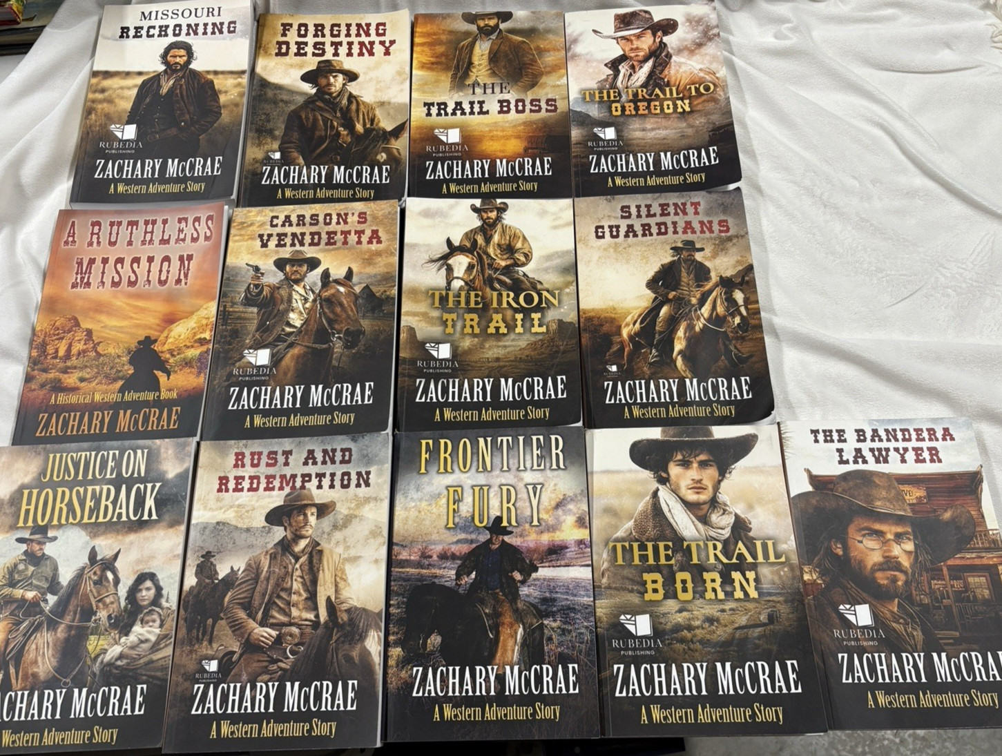 Lot of Zachary McCrae Paperback Books Western Adventure Story Rubedia Publishing