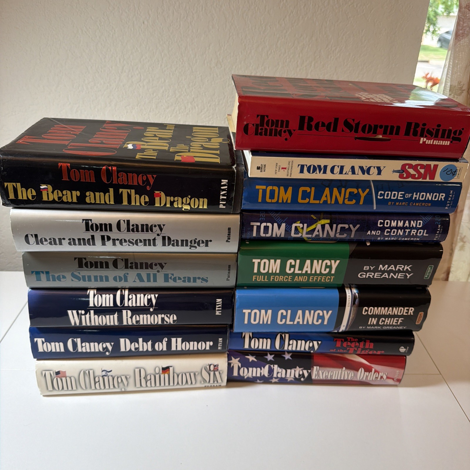 Tom Clancy 14 Book Lot Multi 1st Editions HC Jack Ryan Rainbow Six Clear Present