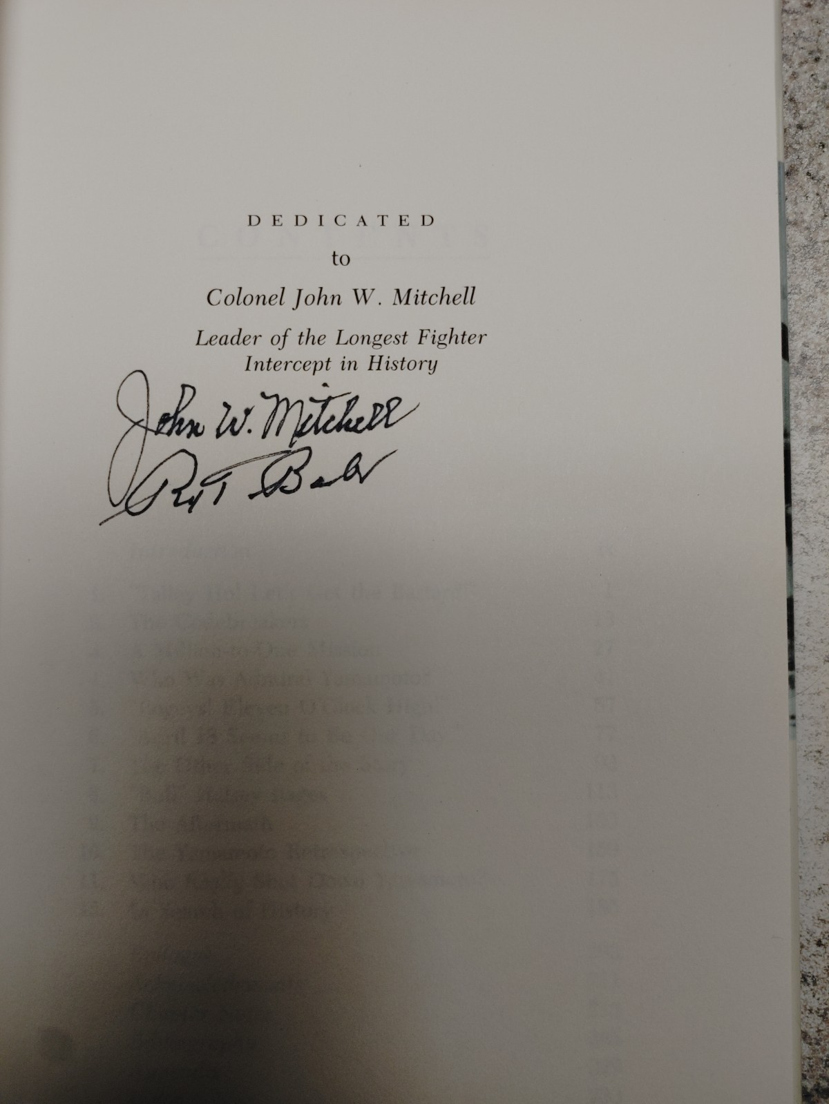ATTACK ON YAMAMOTO SIGNED BY JOHN MITCHELL, REX BARBER