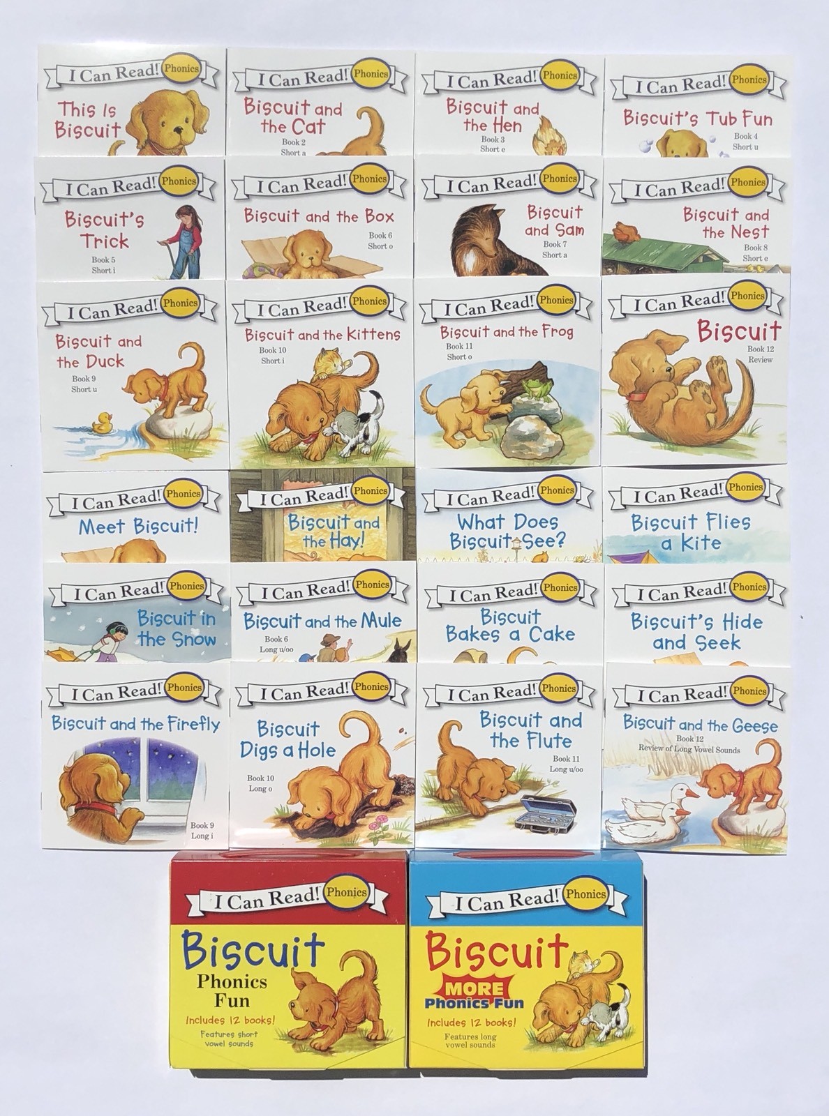 Biscuit (Short Vowels) and Biscuit More (Long Vowels) Childrens Books Lot 24