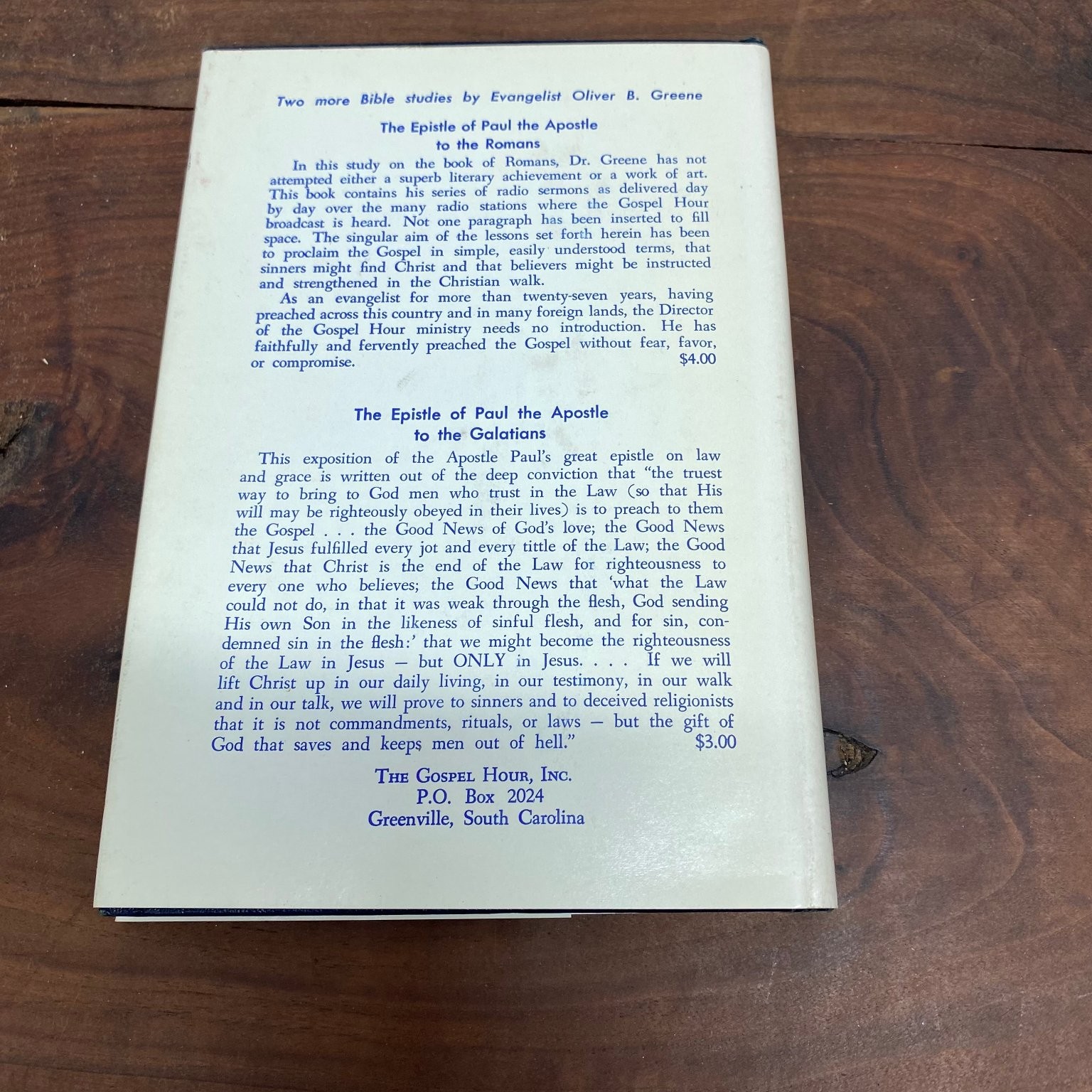 The Epistle of Paul the Apostle to the Philippians Oliver B. Greene 1965 HCDJ