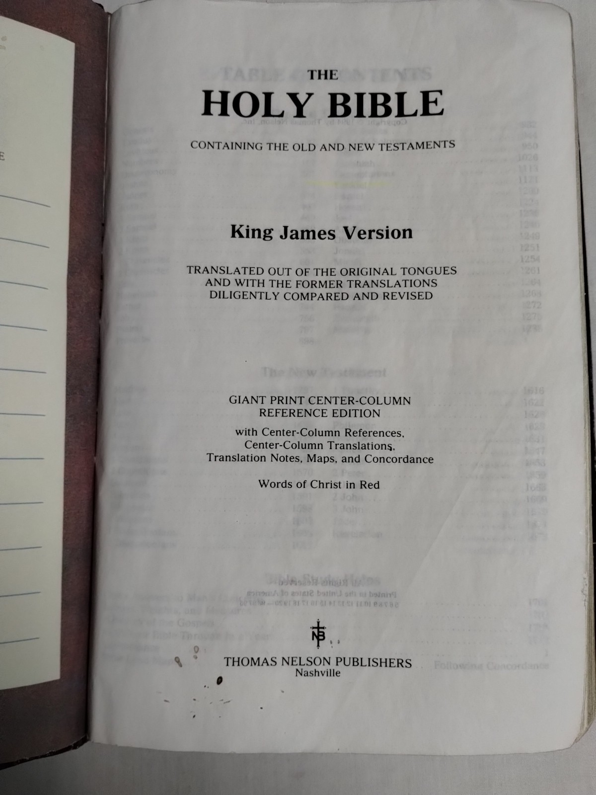 Holy Bible KJV Old & New Giant Print 1994 – Nelson Publishers Faux Leather-Bound