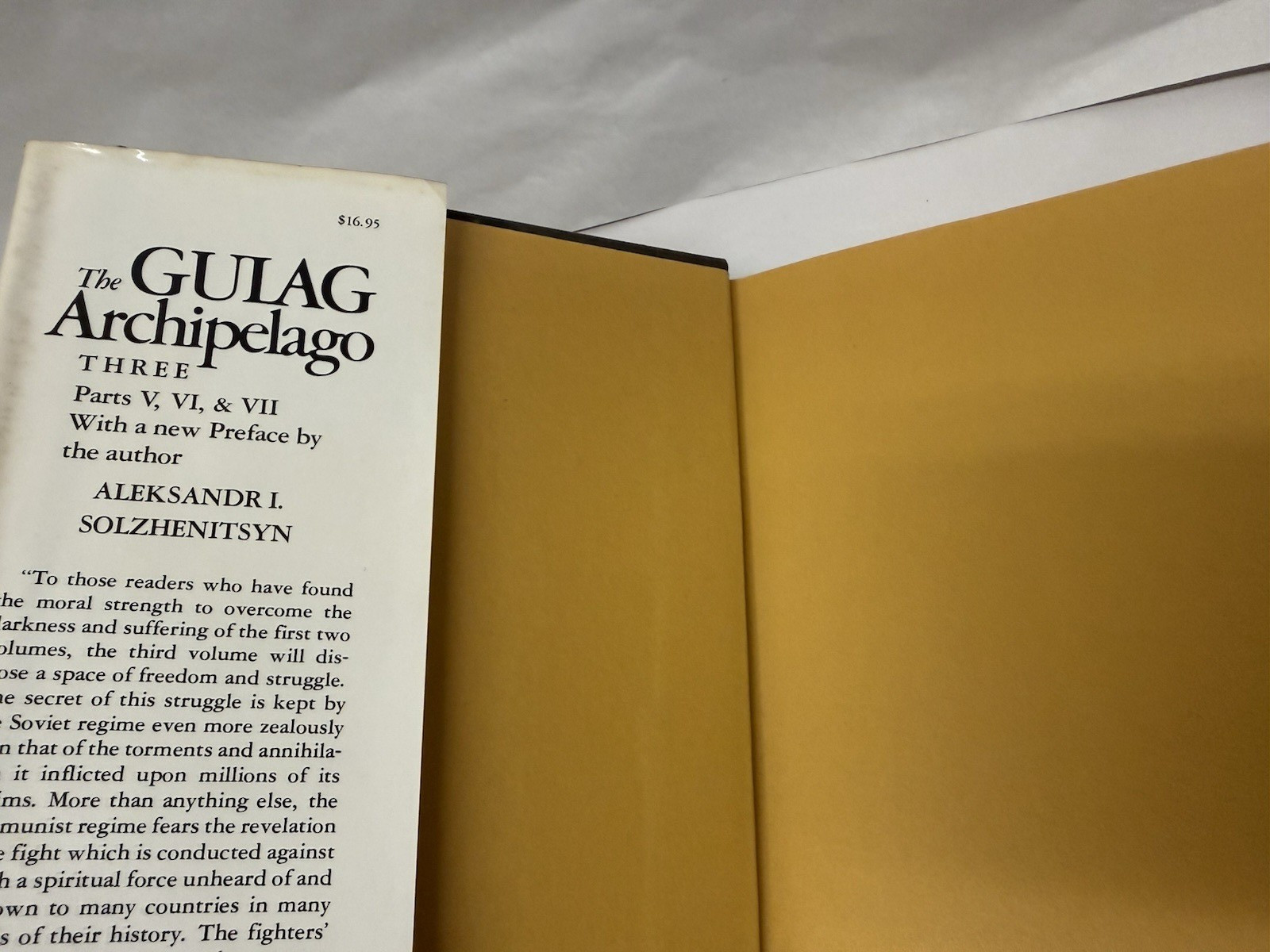 Gulag Archipelago Solzhenitsyn First Edition 1 & 2 Hardcover Dust Jacket Plus 3