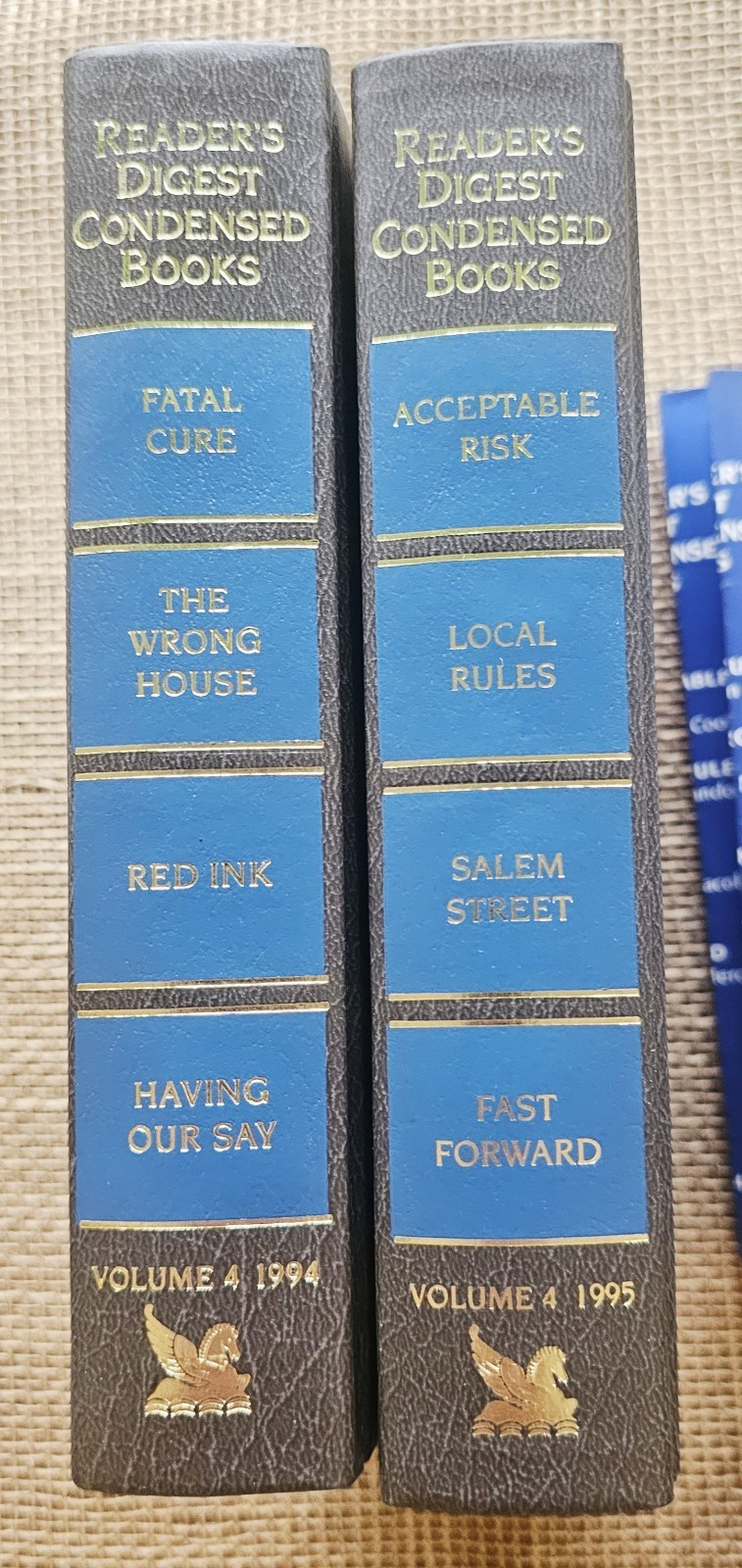 2 1990s Readers Digest Condensed Gray Staging Books