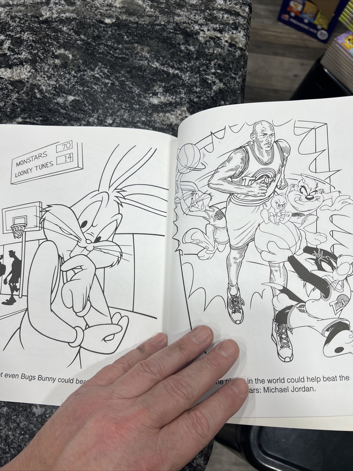 SPACE JAM SWACKHAMMER’S MEAN TEAM BASKETBALL PAINT & MARKER BOOK LANDOLL’S 1996