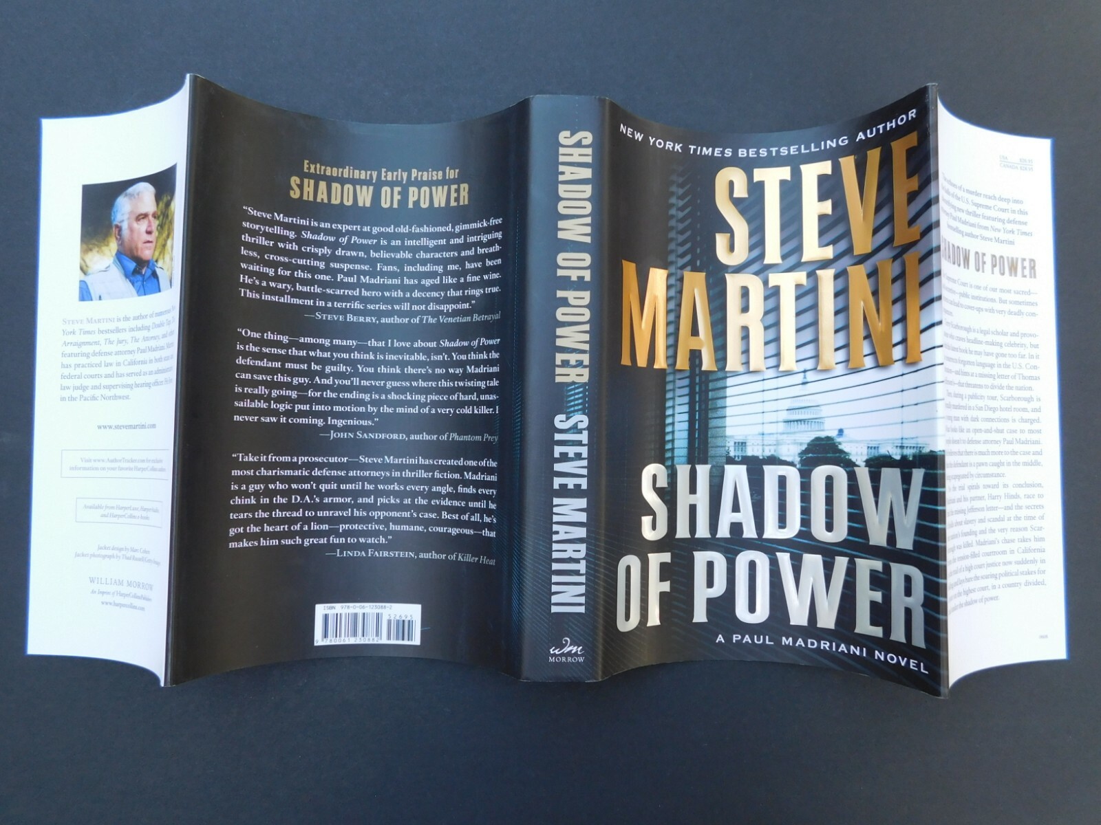 FLAT SIGNED true 1st ed 2008 STEVE MARTINI 390 pages SHADOW OF POWER hardcover