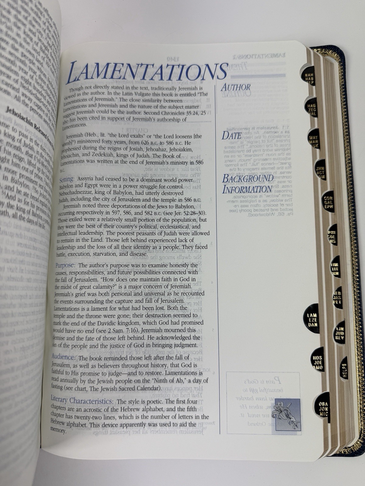 The Woman’s Study Bible NKJV Thomas Nelson 926B Blue Genuine Leather 1995