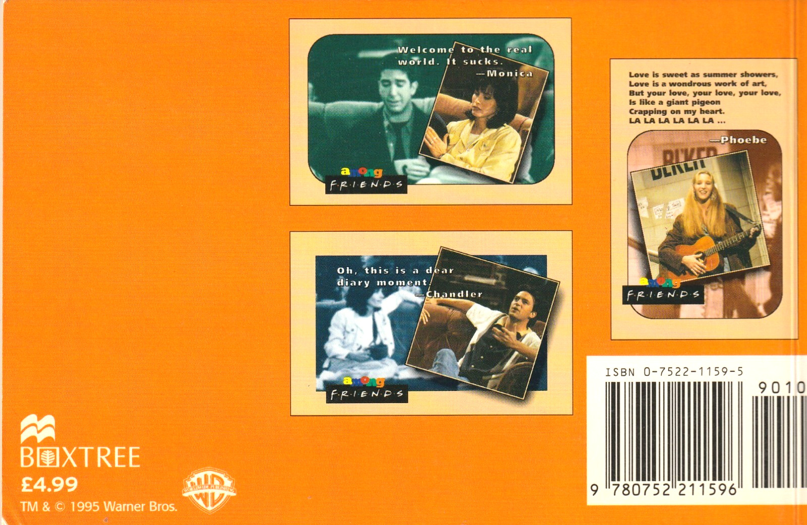 Friends: A Book of 30 Postcards featuring the cast of the television comedy