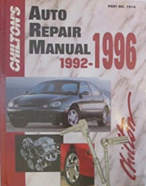 Auto Repair Manual, 1992-96 Hardcover Chilton Automotive Editoria