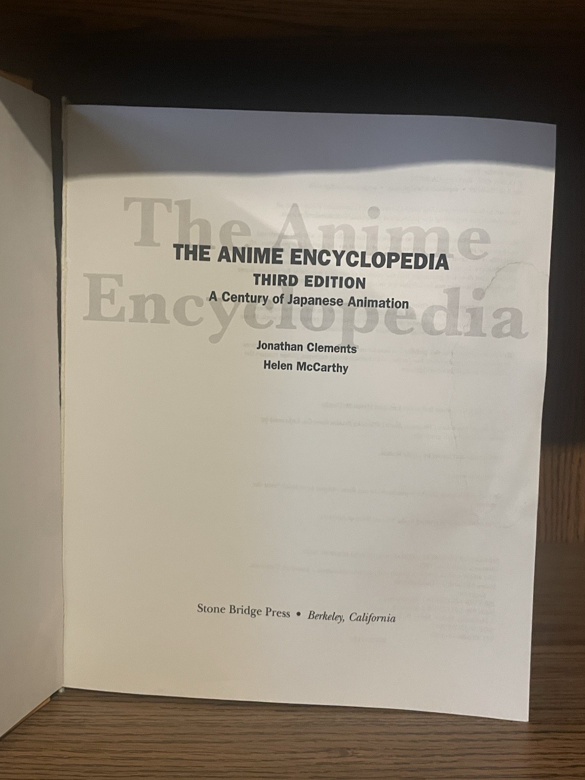 Anime Encyclopedia 3rd Revised Edition : A Century of Japanese Animation USED