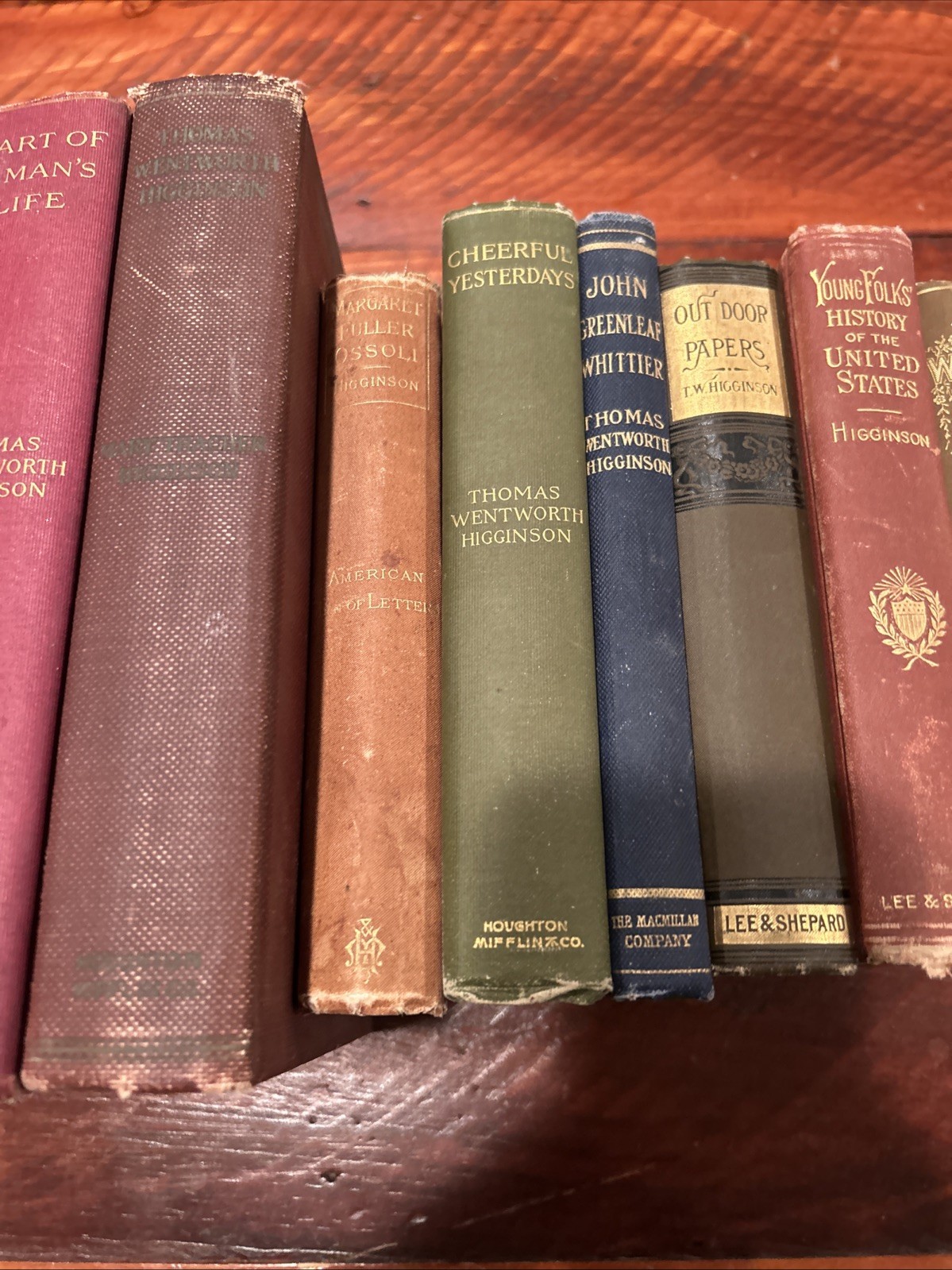 Thomas Wentworth Higginson book lot Of 10 Books Antique Old 1870s-1910s