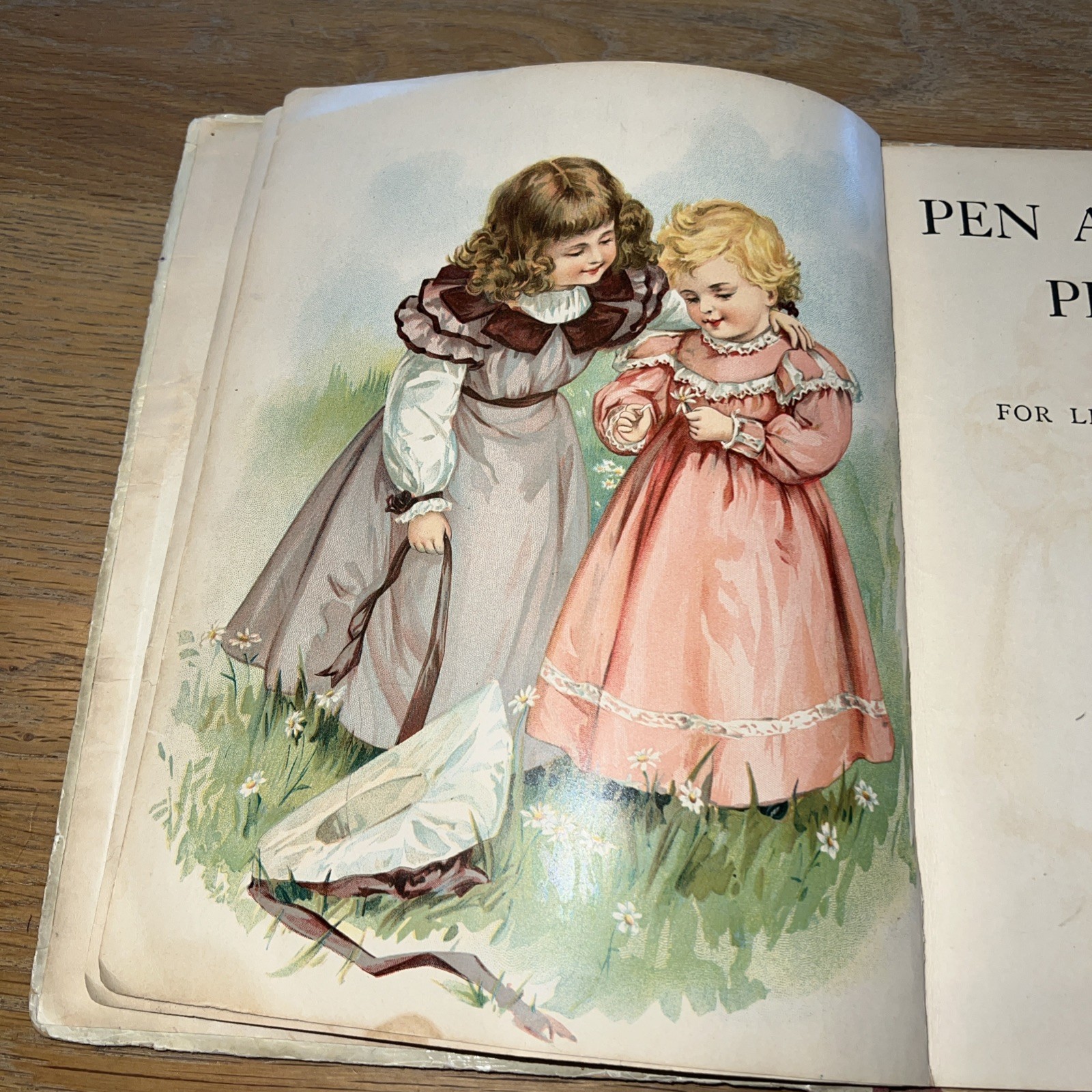 Antique Pen and Pencil for Kindergarten and Nursery Hardcover Book 1897