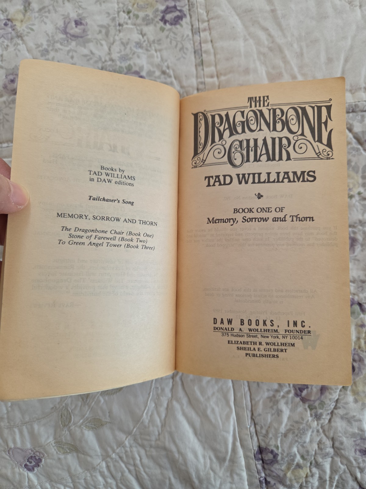 Tad Williams : To Green Angel Tower And The Dragonbone Chair PB