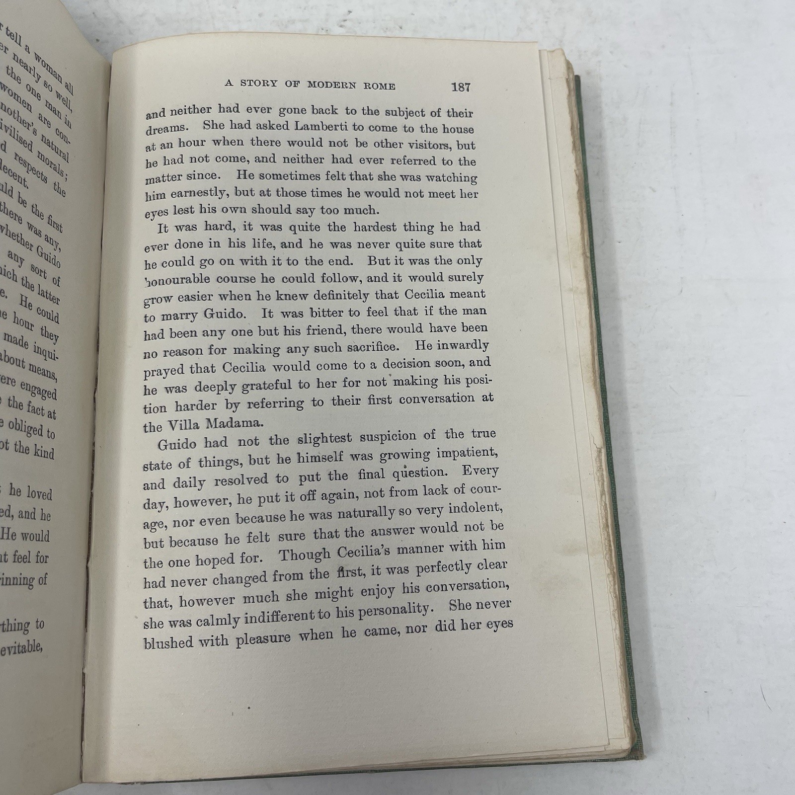 Cecilia Story of Modern Rome F Marion Crawford 1902 HC Macmillan Company