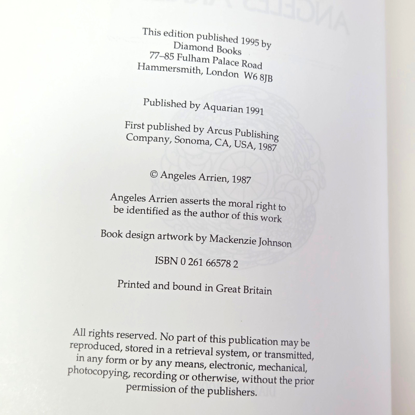 The Tarot Handbook Angeles Arrien Vtg 1995 PB Applications of Ancient Symbols