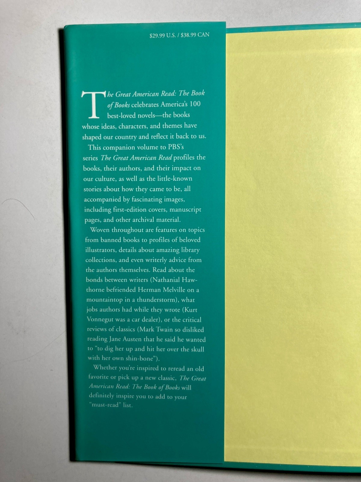 “..Great American Read: THE BOOK OF BOOKS” PBS Hardcover First Edition 2nd Print