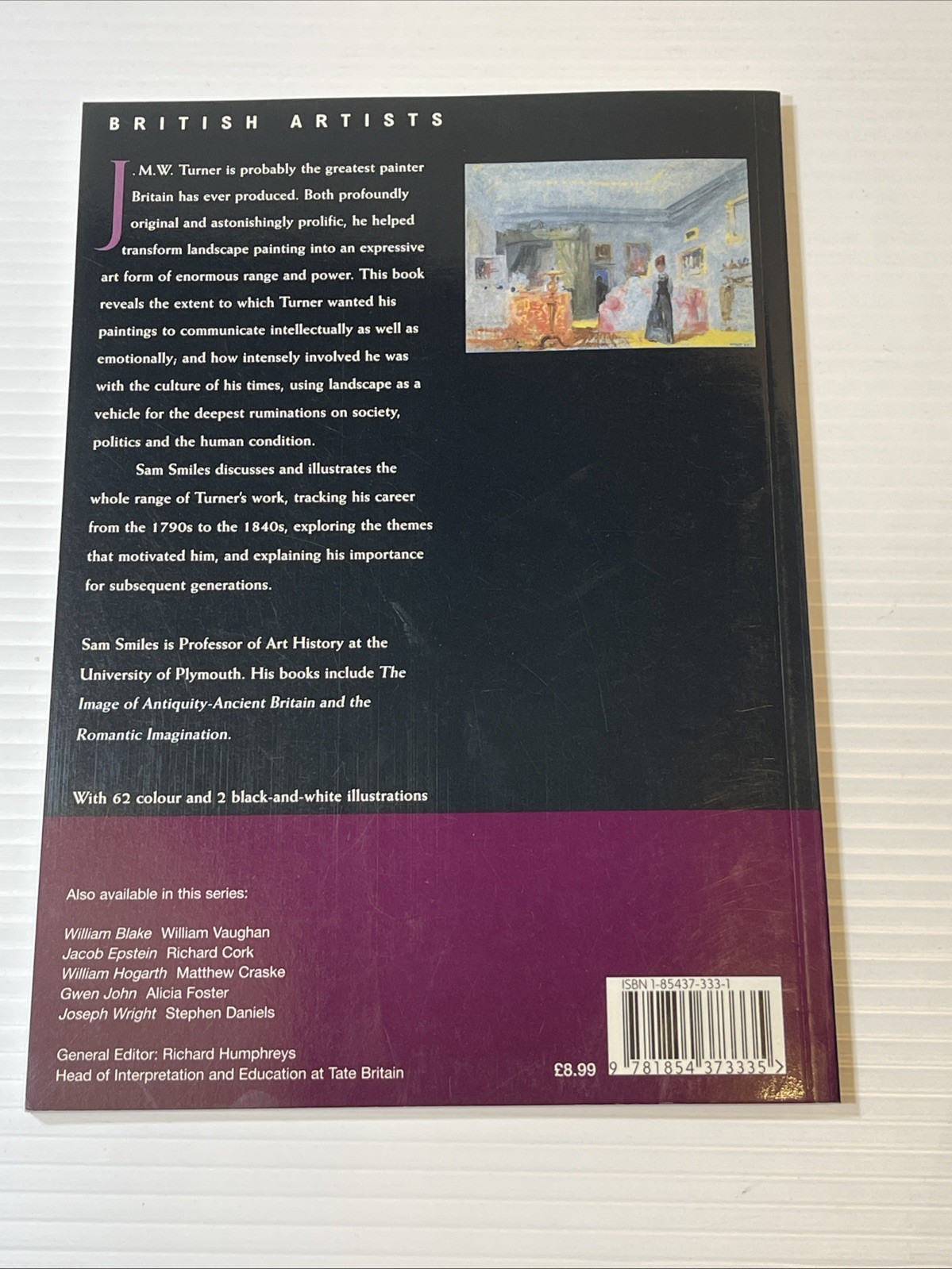 J.M.W. Turner Sam Smiles Tate British Artists Paperback Art Book