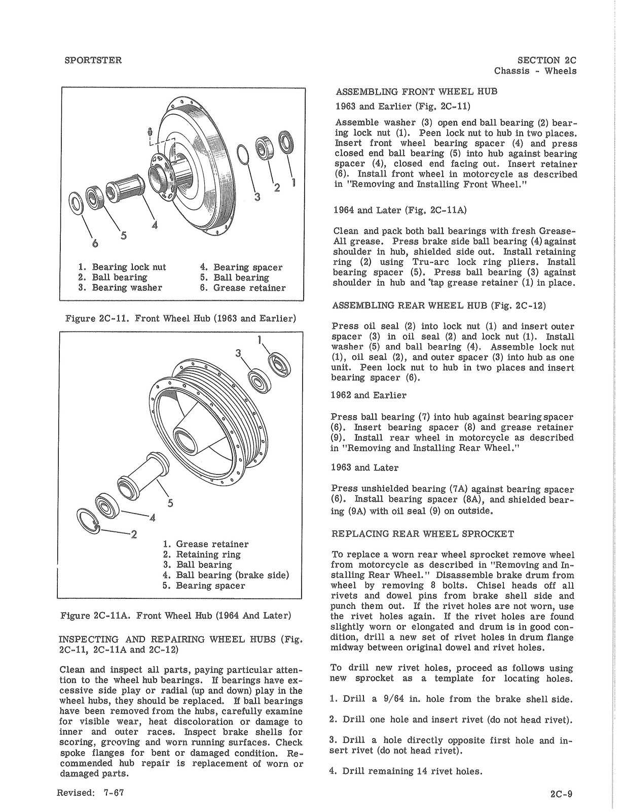 HARLEY-DAVIDSON Sportster K KH Service Manual 1959 To 1969 – WIRE BOUND – COVERS