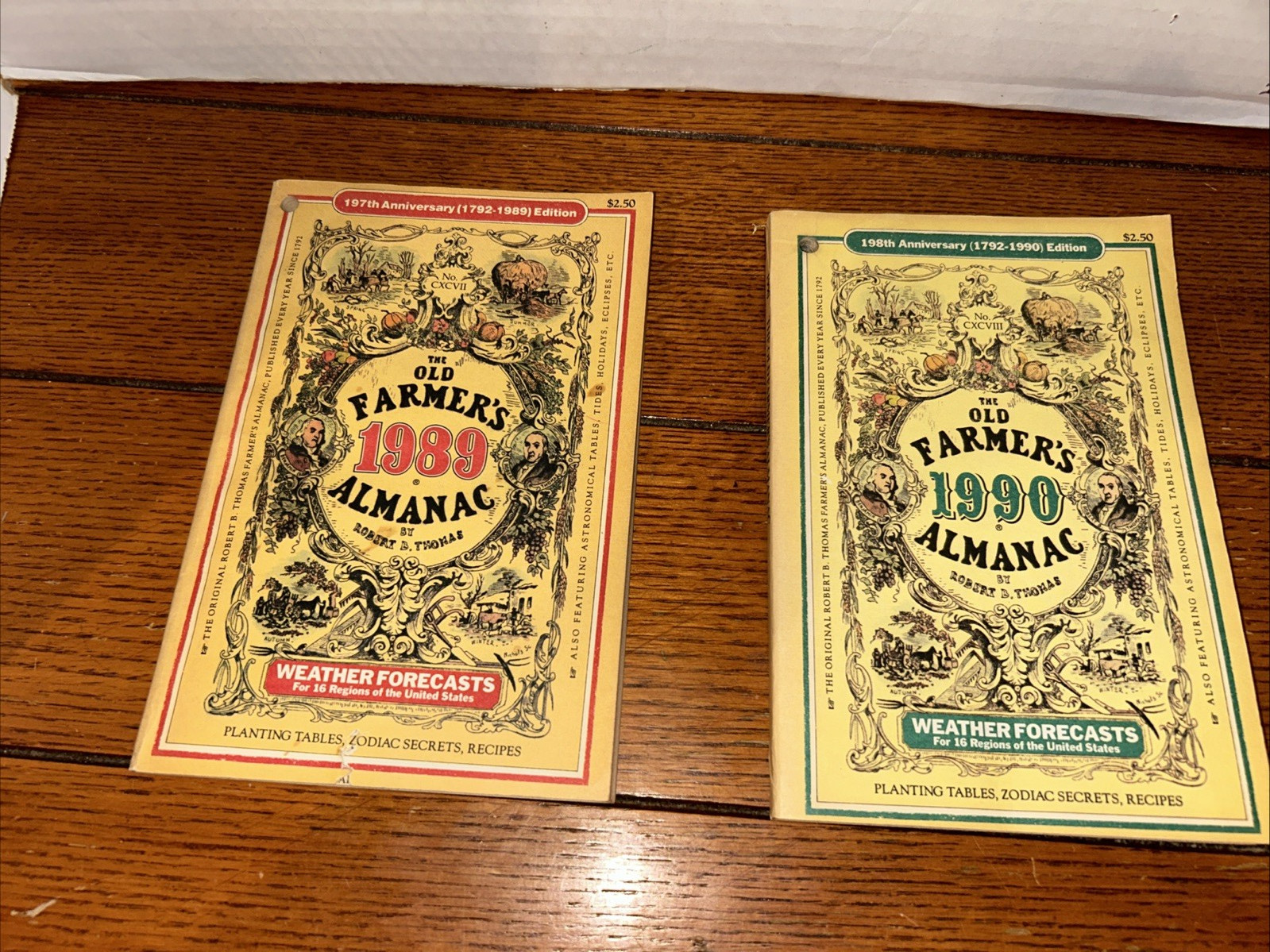2 — Old Farmers Almanac 1989 & 1990 198th Anniversary Edition Special Farm