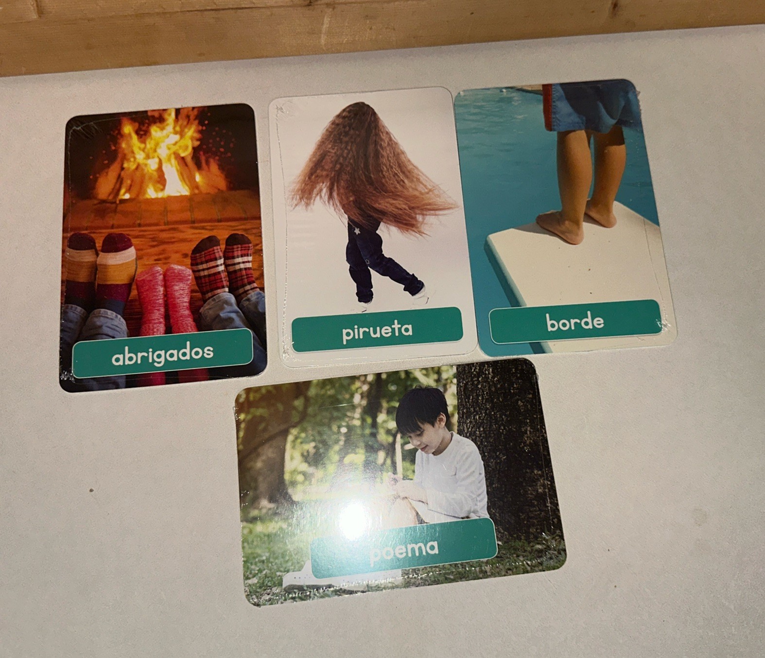 Scholastic Pre K On My Way Espanol Spanish English Learning Aids Vocabulary Card