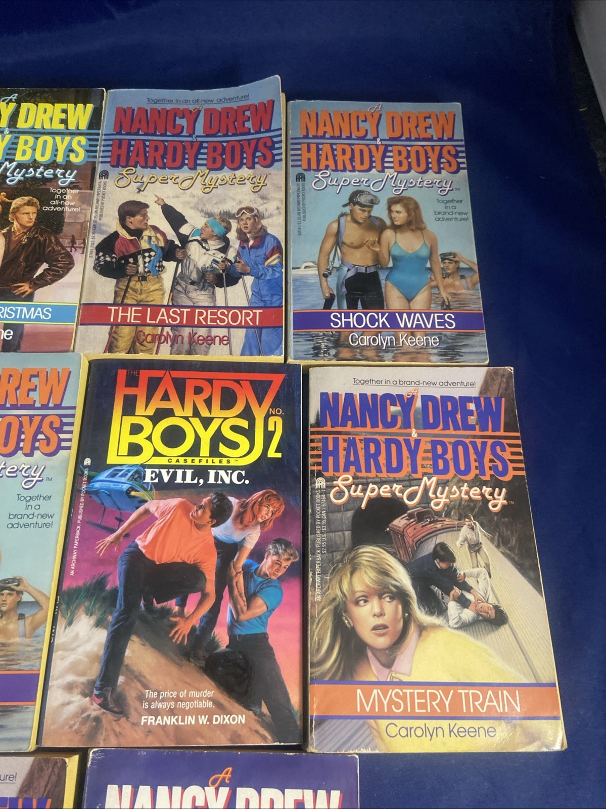Lot 10 Nancy Drew and Hardy Boys Super Mystery PB books 1990s Carolyn Keene