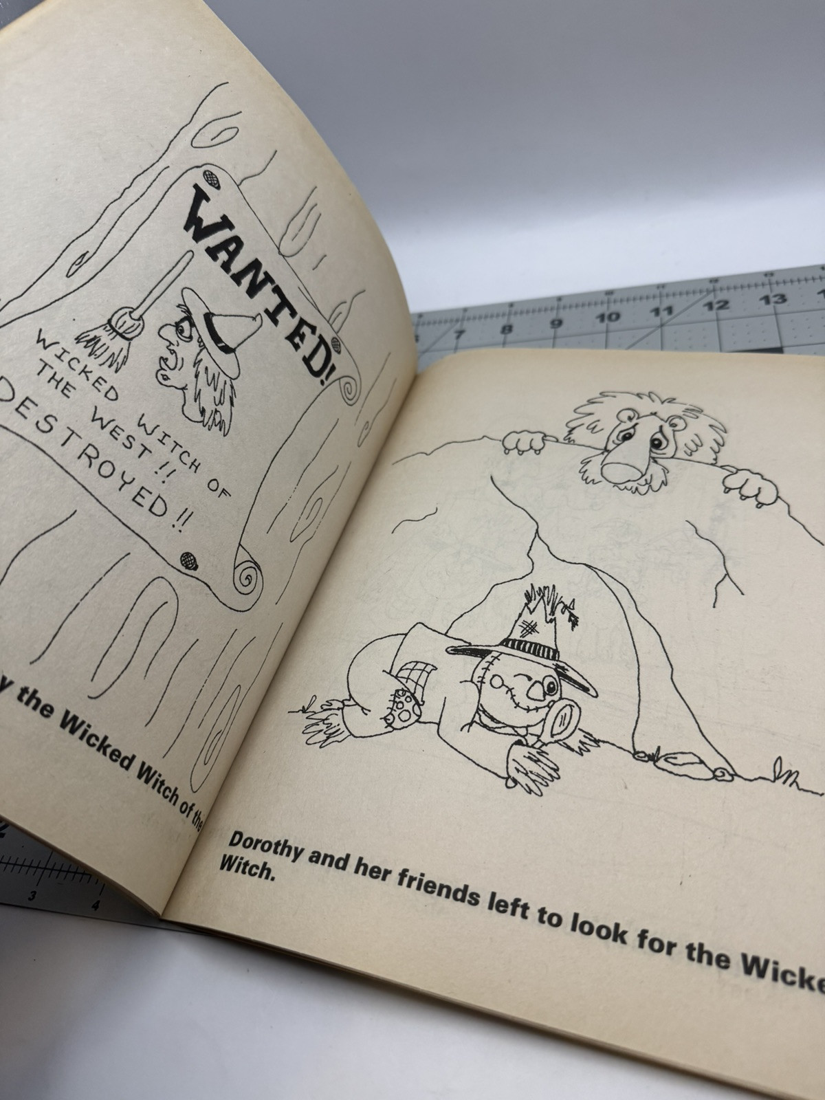 Vintage Wizard Of OZ Preschool Coloring Book 32 Pages Justen Products Unused NOS