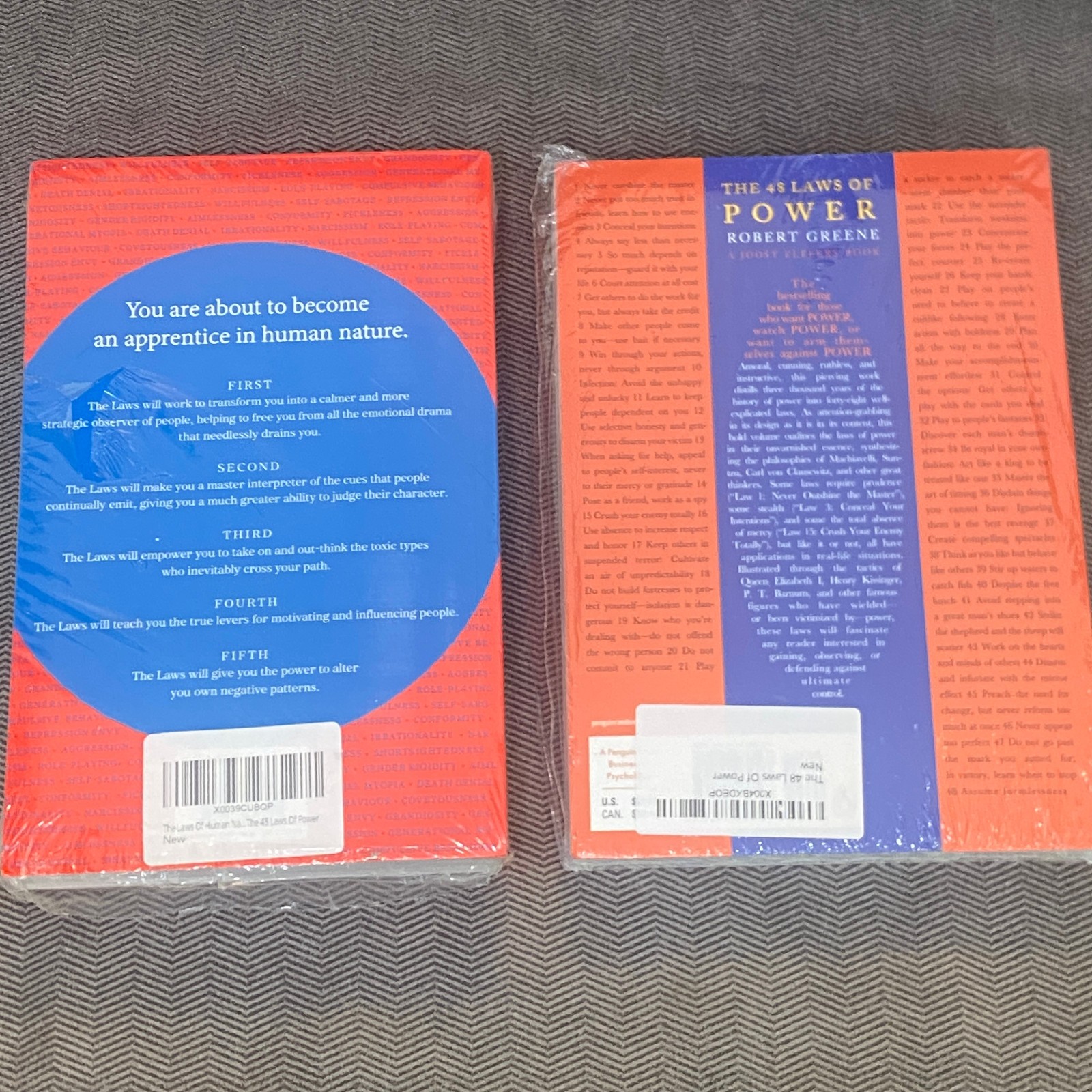 The 48 Laws Of Power + The Laws of Human Nature by Robert Greene ( Big Size )