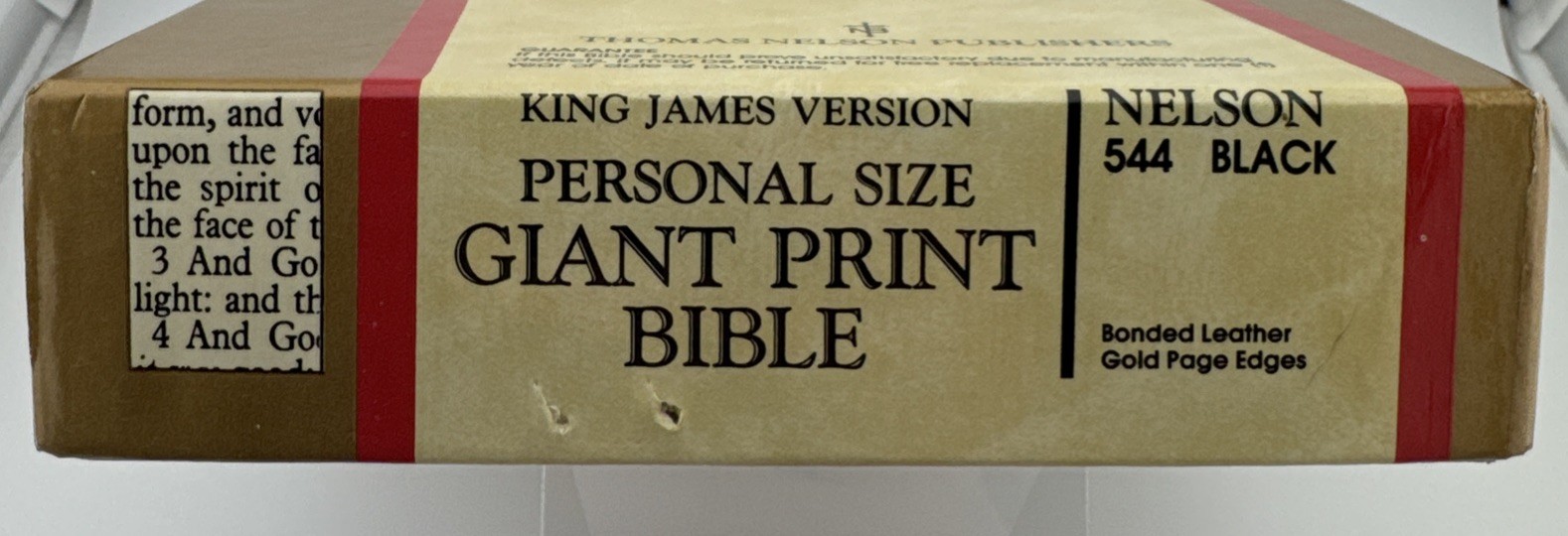 Nelson Giant Print Bible KJV Bonded Leather (Open Box) 544 Black -SHIPS FREE!