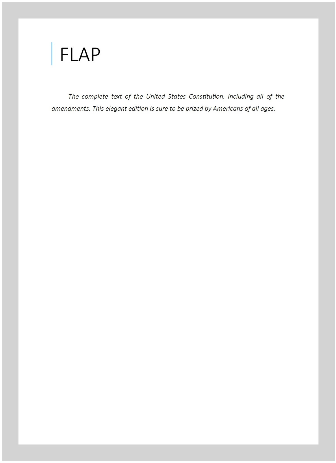 Constitution of the United States of America, Hardcover by Founding Fathers, …
