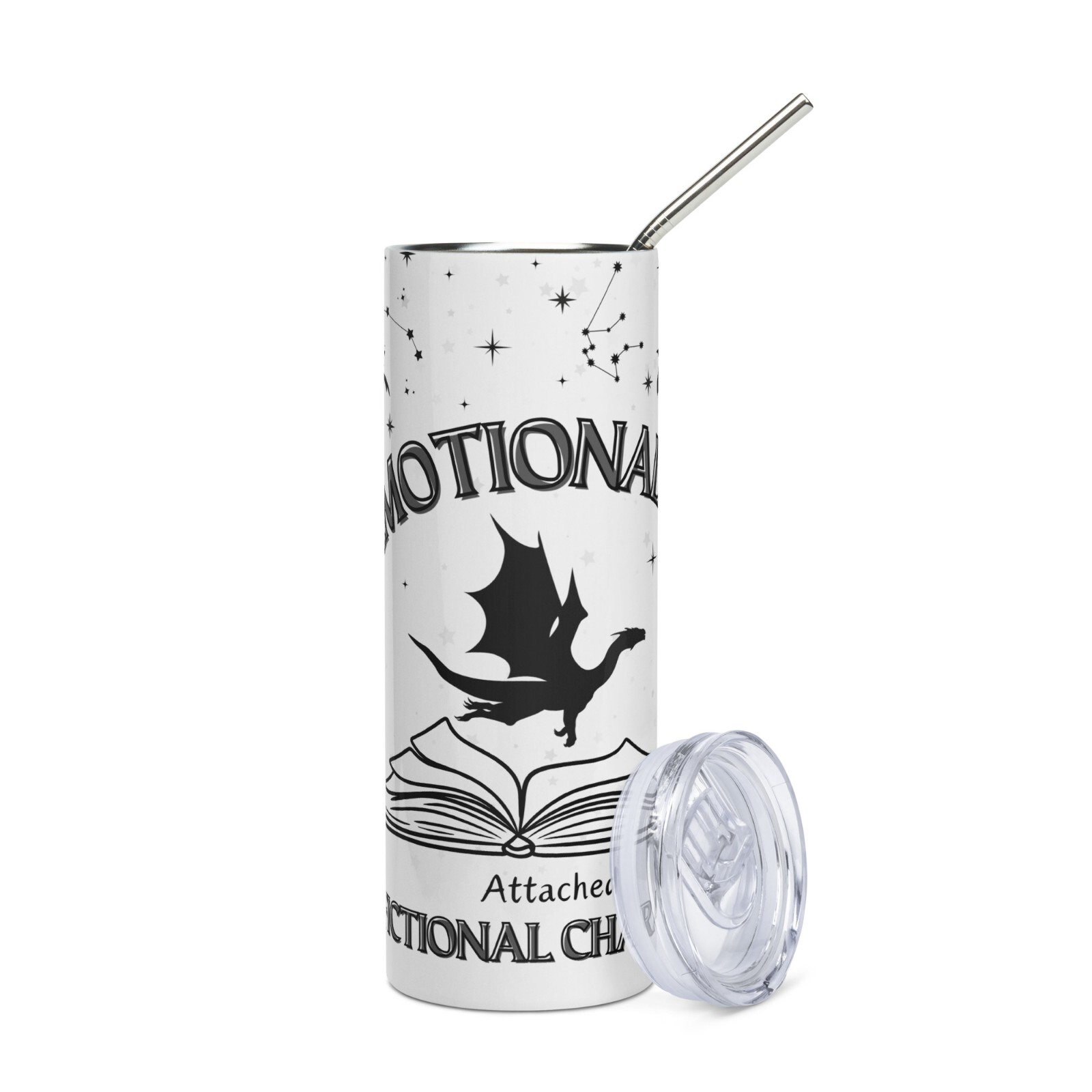 Valentines Emotionally Attached Book Lover Iron Flame Fourth Wing Tumbler 20 oz