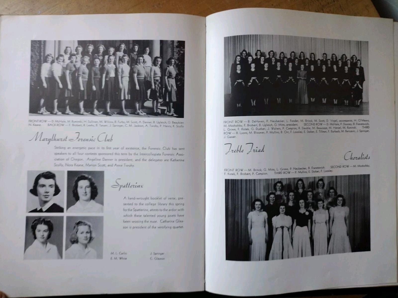 3 Yearbooks – 1939 1940 1941 MARYLHURST COLLEGE (Marylhurst, OR) VG