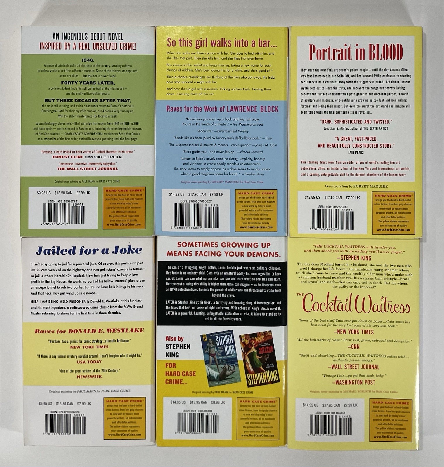 HARD CASE CRIME Book Lot Of 10 – Stephen King Lawrence Block Westlake Doviak