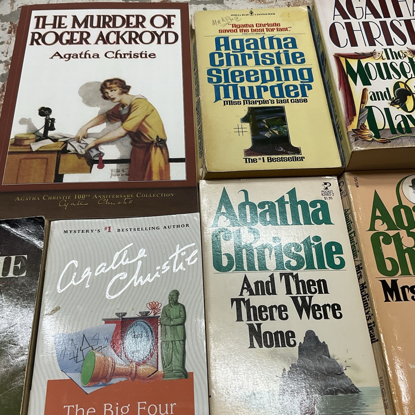 Agatha Christie PB Book Lot of 13: Then There Were None, Murder of Roger Ackroyd