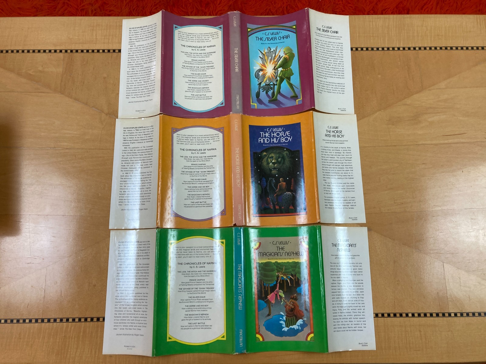 The Chronicles of Narnia – 7 Volume HB Set – C.S. Lewis – Book Club Editions
