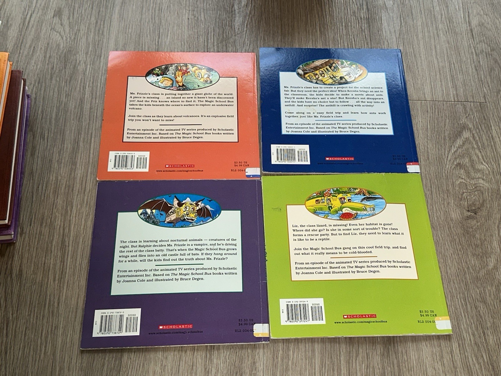 Vintage 94-95 Magic School Bus Lot of 6 Books TV Show Paperback Scholastic