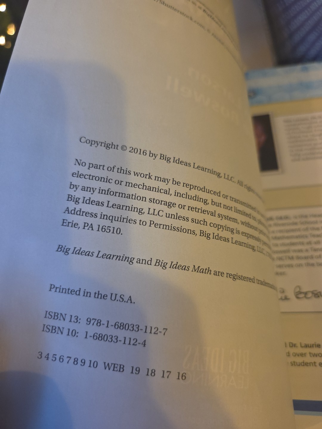 Big Ideas Math Integrated I 2 3 by Larson (2016, Hardcover) Lot Of 3 Books Math
