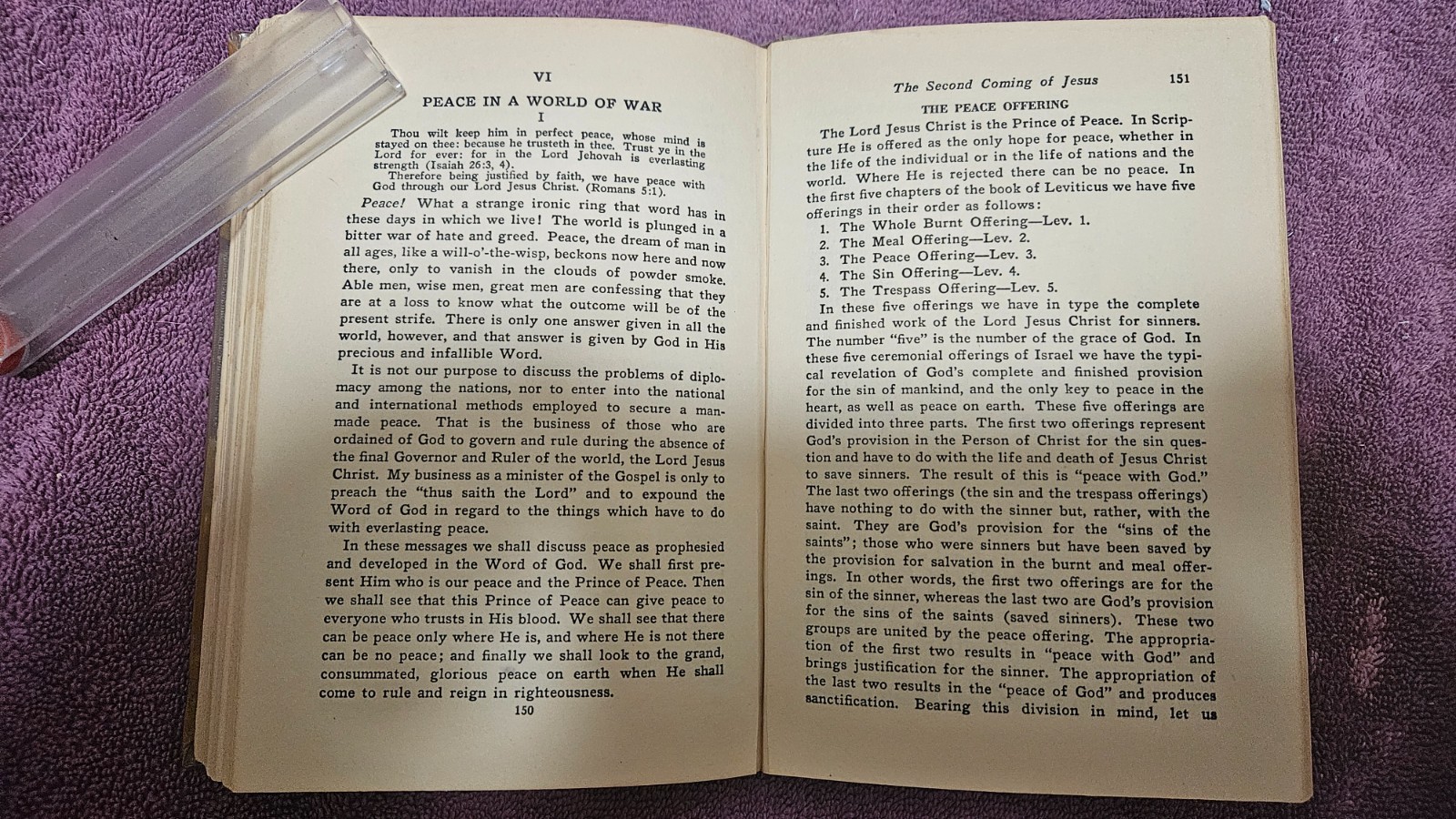 ‡ ✝️ Second Coming of Christ by DeHann • VTG 1944 HC 3rd Ed • Reader copy only