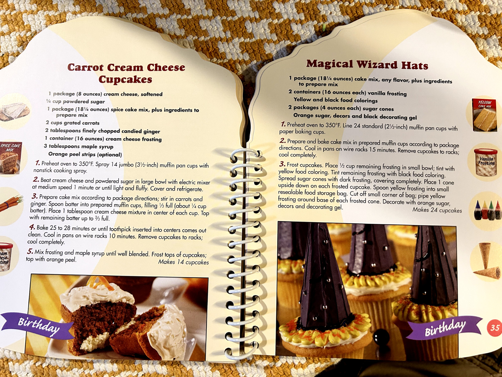 Cupcake and Muffin Cookbook 47 Pages Washable Spiral Hardback with Photos 2005