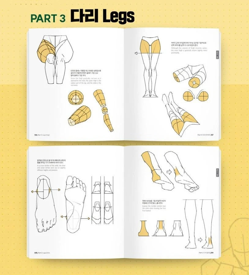 Point Character Drawing 1 + 2 by TACO Art Guide Korean English + Express